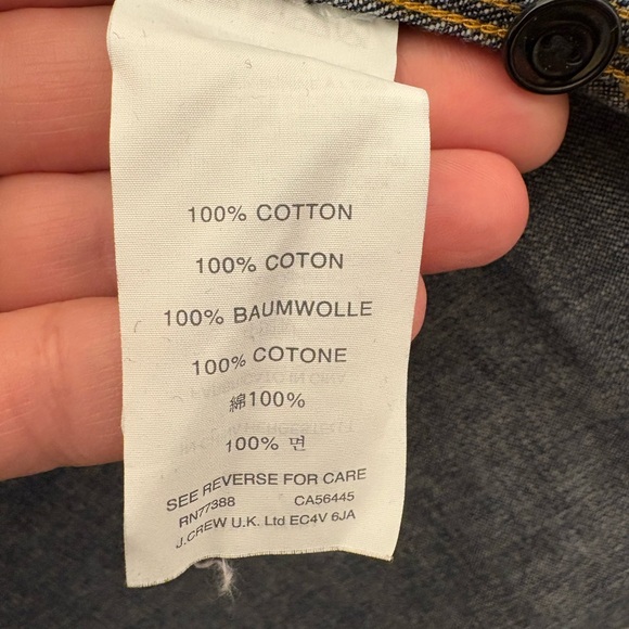 J. CREW || Selvedge Indigo Denim Shirt Men’s M - Picture 4 of 7